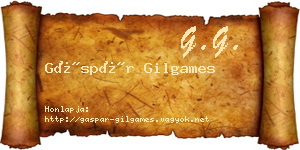 Gáspár Gilgames névjegykártya